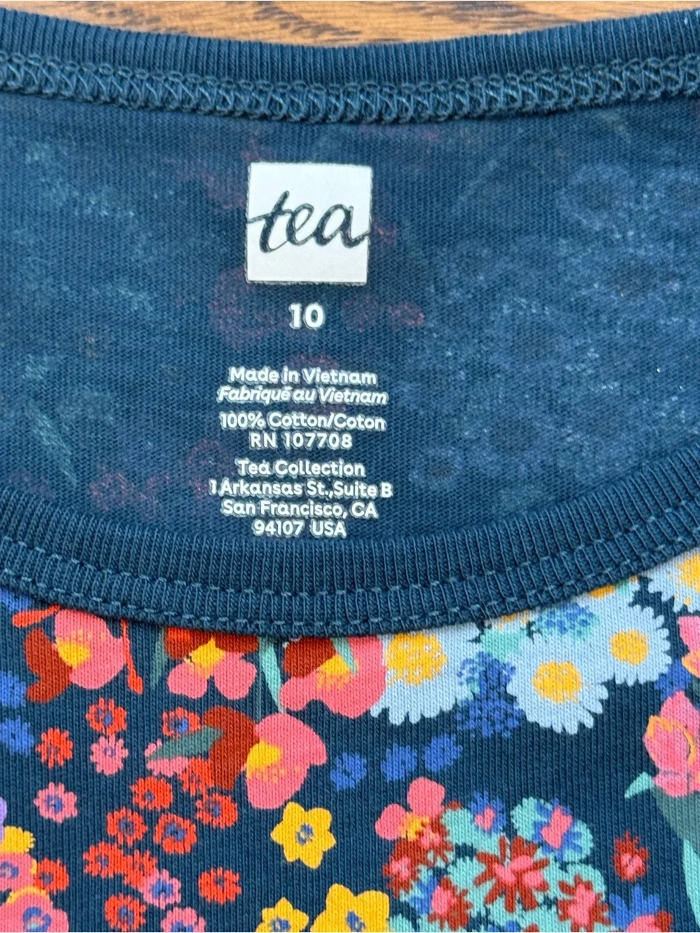 NWOT Tea Collection Girls Blouson Sleeve Wildclowers Pocket Dress 10